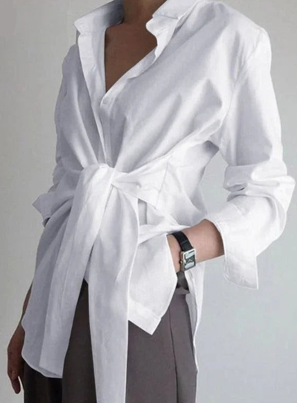 Chemise Donna Regolabile con Cintura Annodata Elegante - Vesarelli