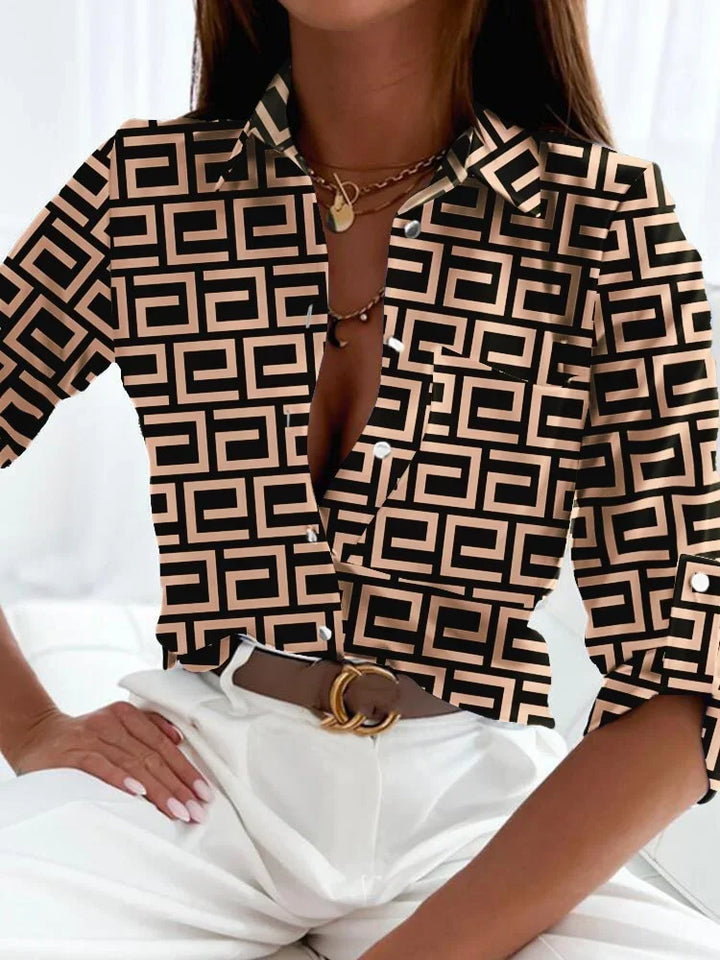 Camicia Donna Fantasia Collo Classico - Vesarelli