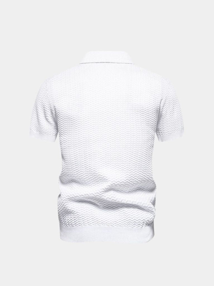 Polo Uomo Cotone Classic Fit con Zip a Un Quarto