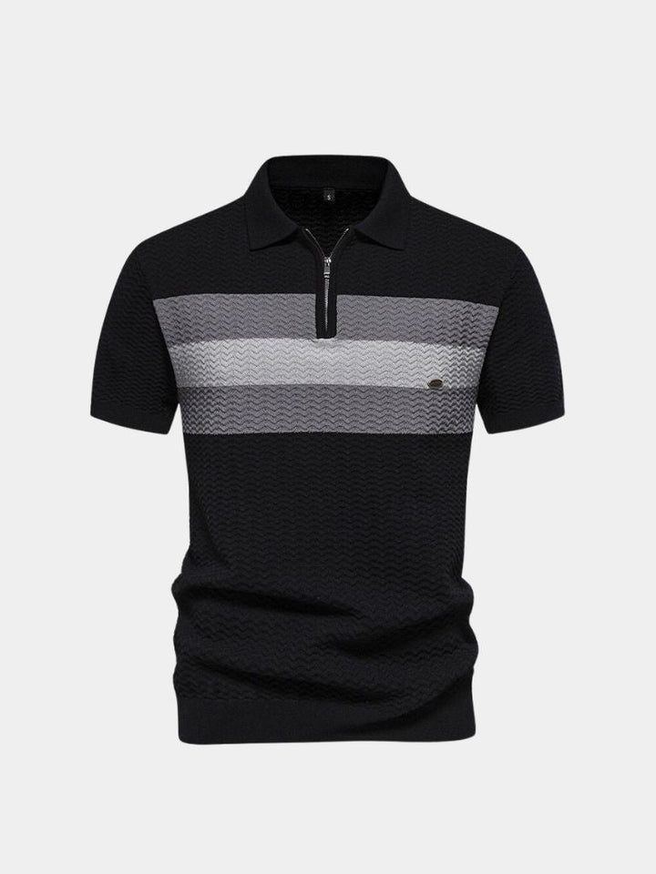 Polo Uomo Cotone Classic Fit con Zip a Un Quarto