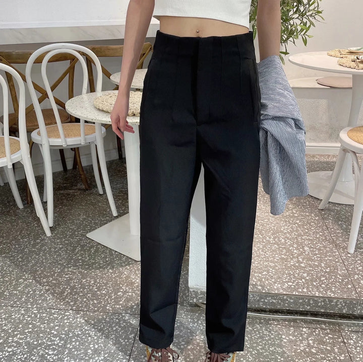 Pantaloni Donna Eleganti Vita Alta Stile Minimal Raffinato - Vesarelli
