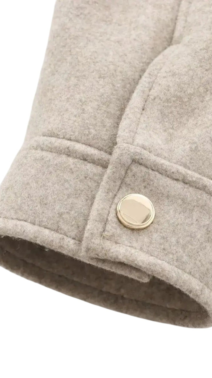 Giacca Donna con Zip Colletto a Revers Vestibilità Svasata
