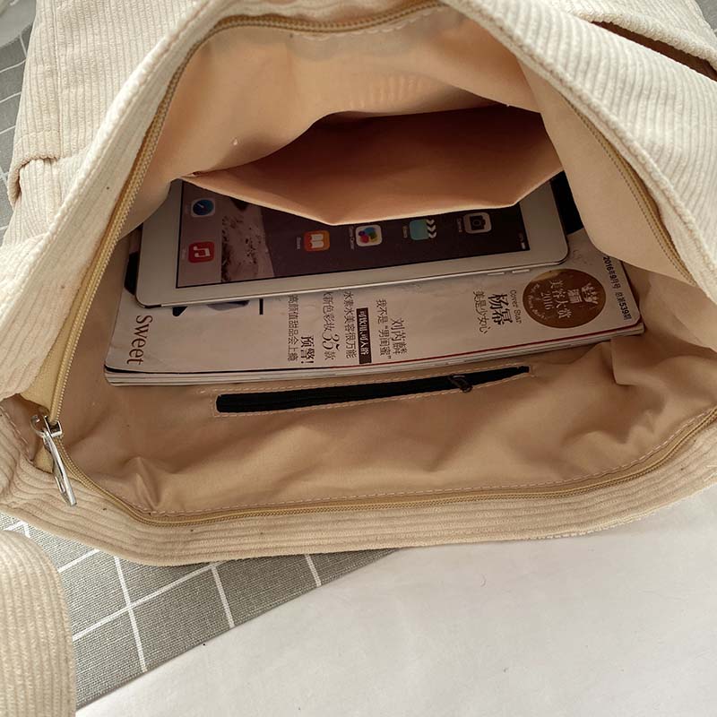 Borsa Tracolla Donna in Velluto a Coste Classica