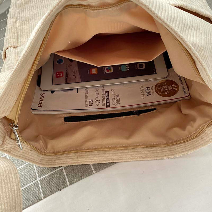 Borsa Tracolla Donna in Velluto a Coste Classica