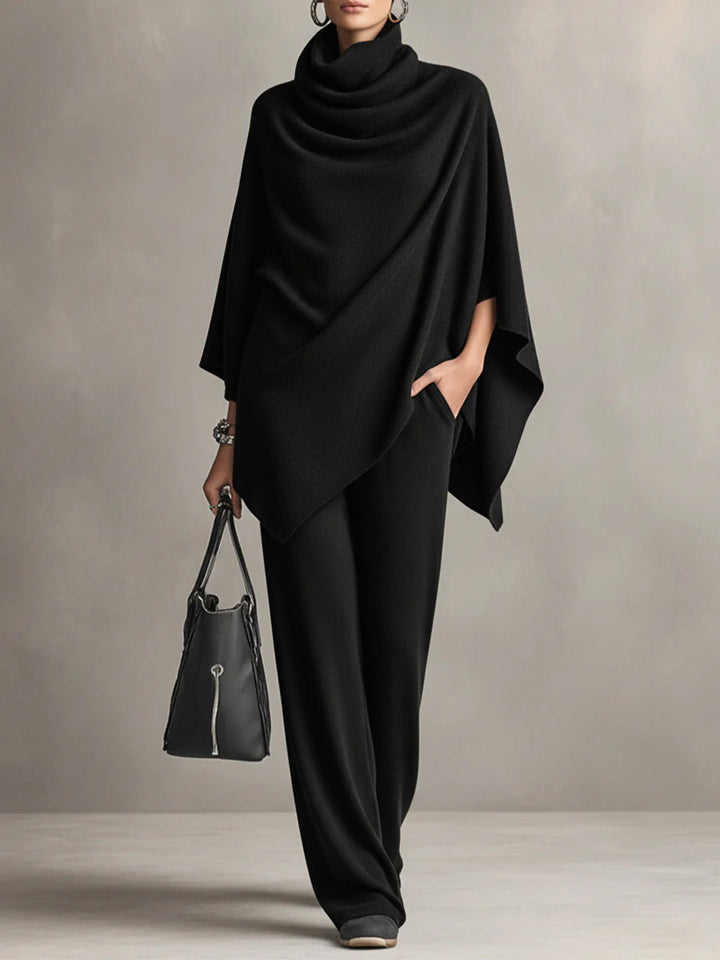 Completo Donna Due Pezzi Drappeggiato Stile Elegante - Vesarelli