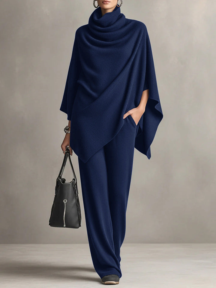 Completo Donna Due Pezzi Drappeggiato Stile Elegante - Vesarelli