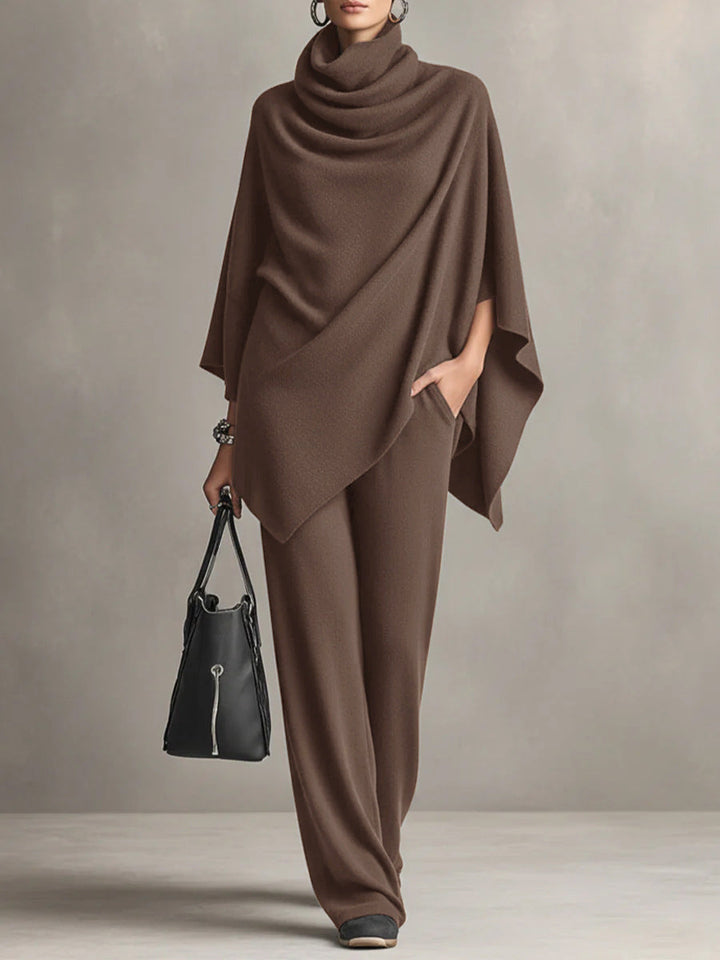 Completo Donna Due Pezzi Drappeggiato Stile Elegante - Vesarelli