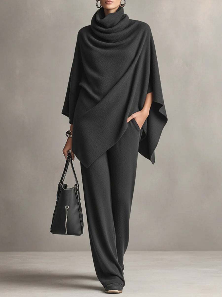 Completo Donna Due Pezzi Drappeggiato Stile Elegante - Vesarelli