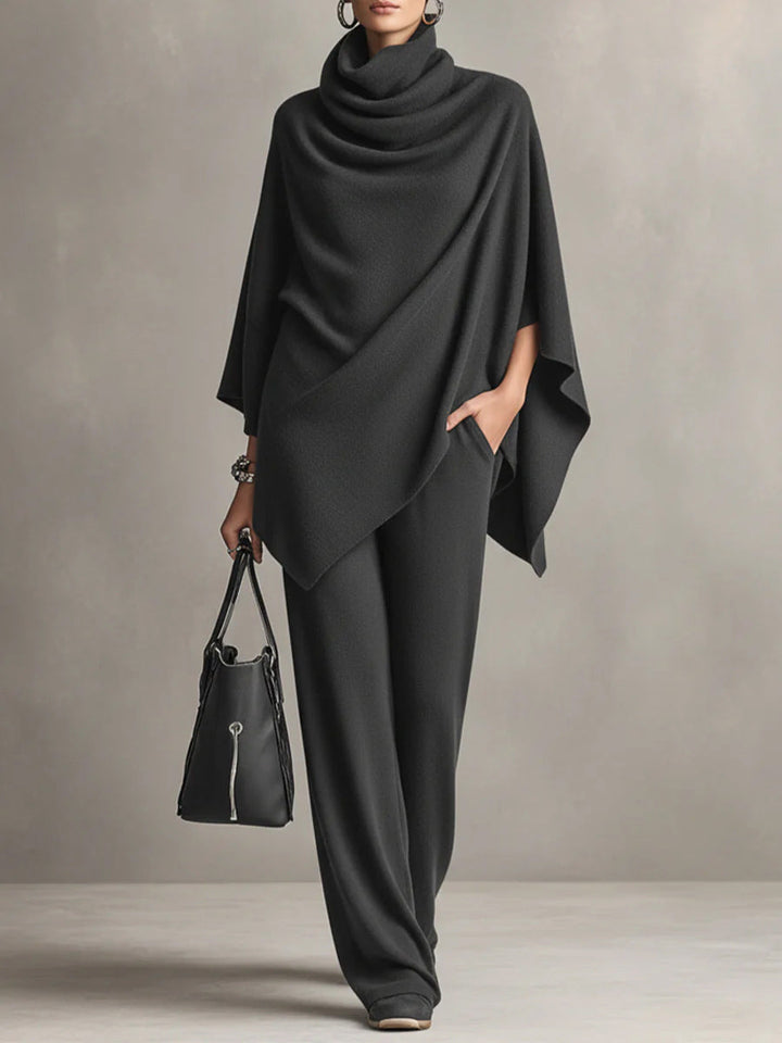 Completo Donna Due Pezzi Drappeggiato Stile Elegante - Vesarelli