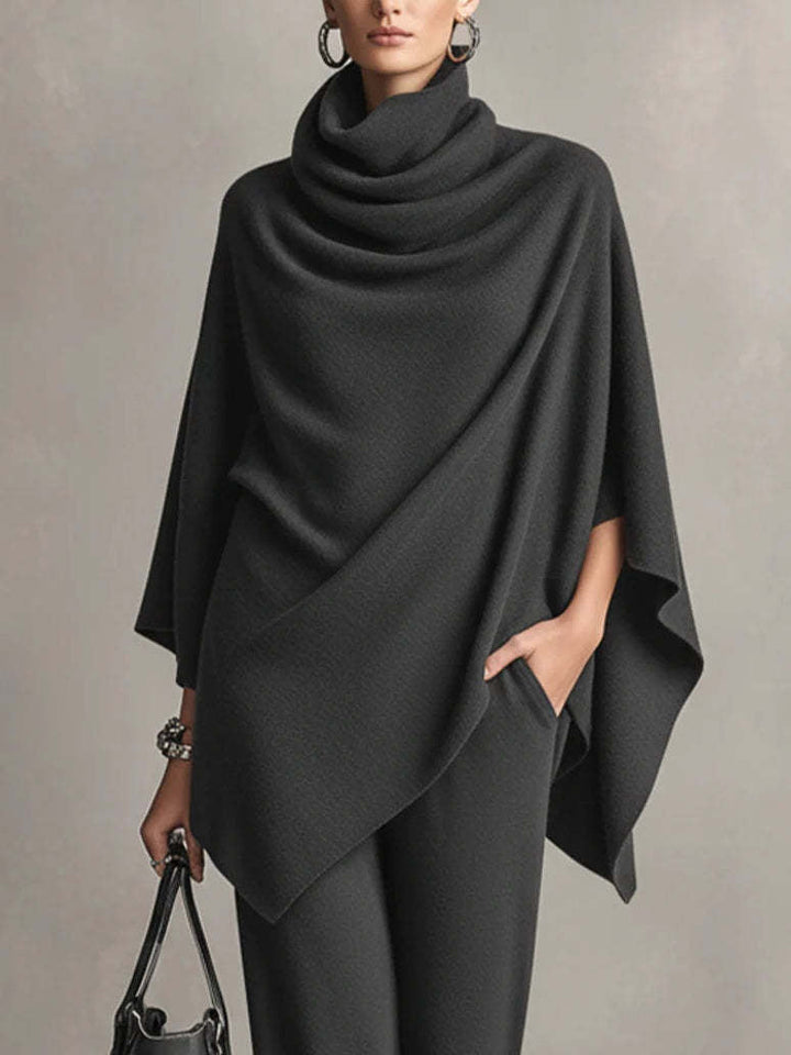 Completo Donna Due Pezzi Drappeggiato Stile Elegante - Vesarelli