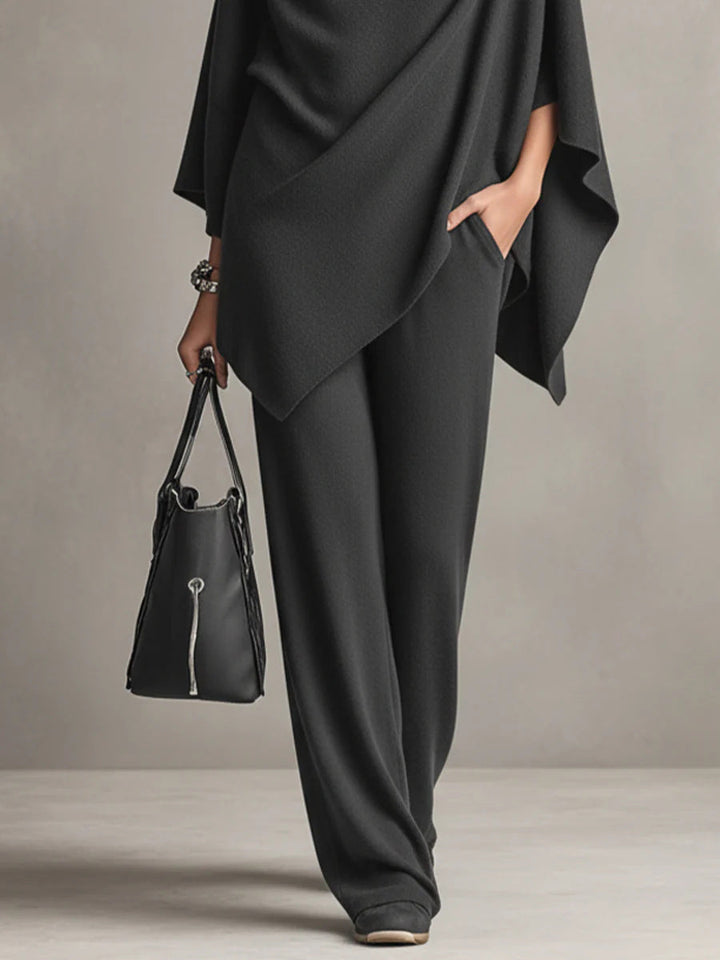 Completo Donna Due Pezzi Drappeggiato Stile Elegante - Vesarelli