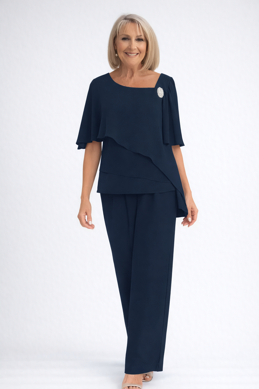 Completo Donna Due Pezzi Tessuto Elegante Stile Classico - Vesarelli