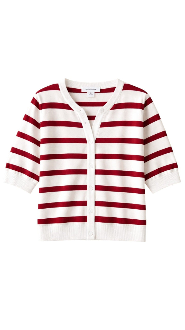 Cardigan Donna Cotone Bottoni Scollatura a V Mezza Stagione