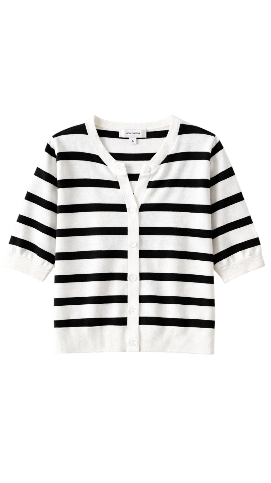 Cardigan Donna Cotone Bottoni Scollatura a V Mezza Stagione