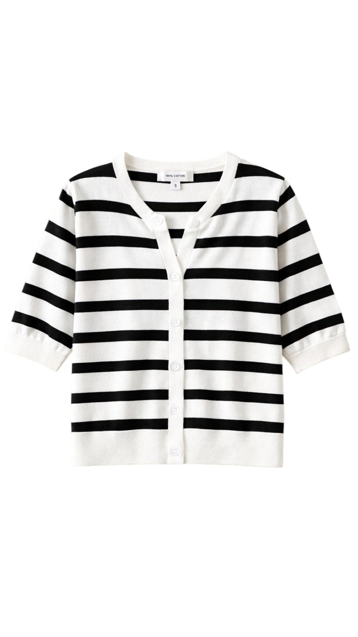 Cardigan Donna Cotone Bottoni Scollatura a V Mezza Stagione
