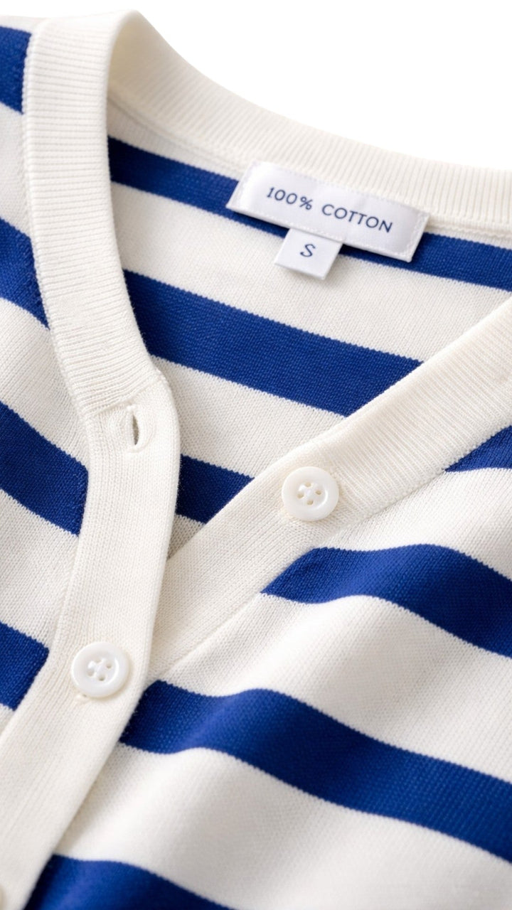 Cardigan Donna Cotone Bottoni Scollatura a V Mezza Stagione
