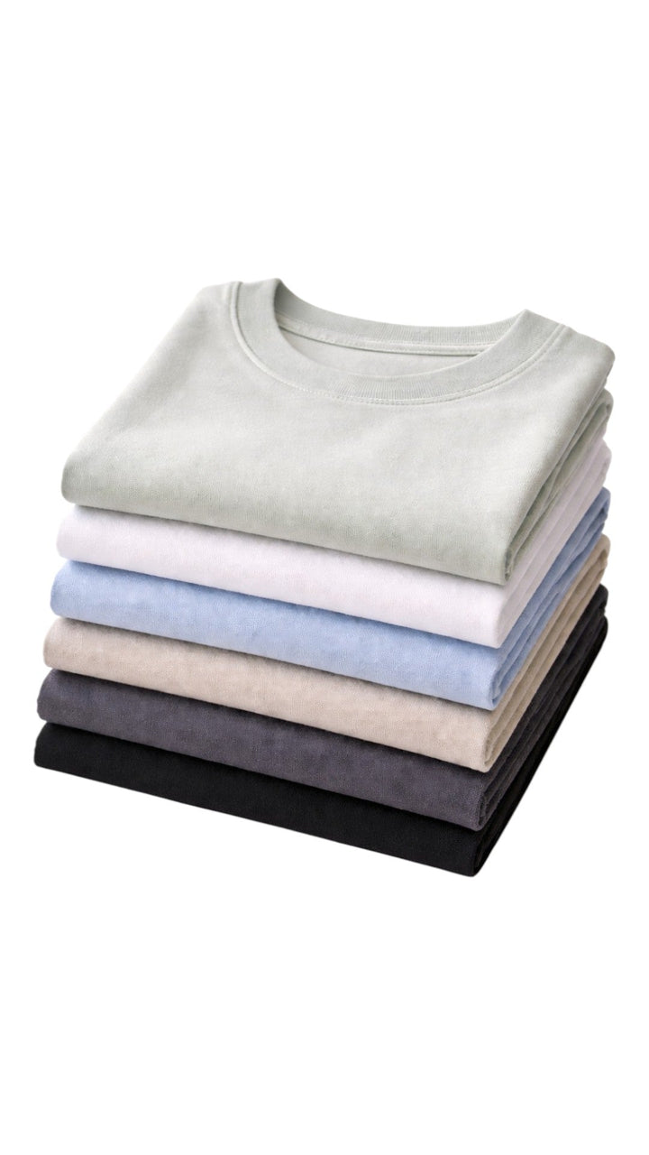 T-shirt Uomo Cotone Mercerizzato Collo O Maniche Corte