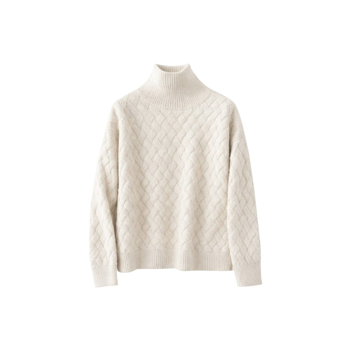 Maglione Uomo Collo Alto Motivo Geometrico Maniche Lunghe - Vesarelli
