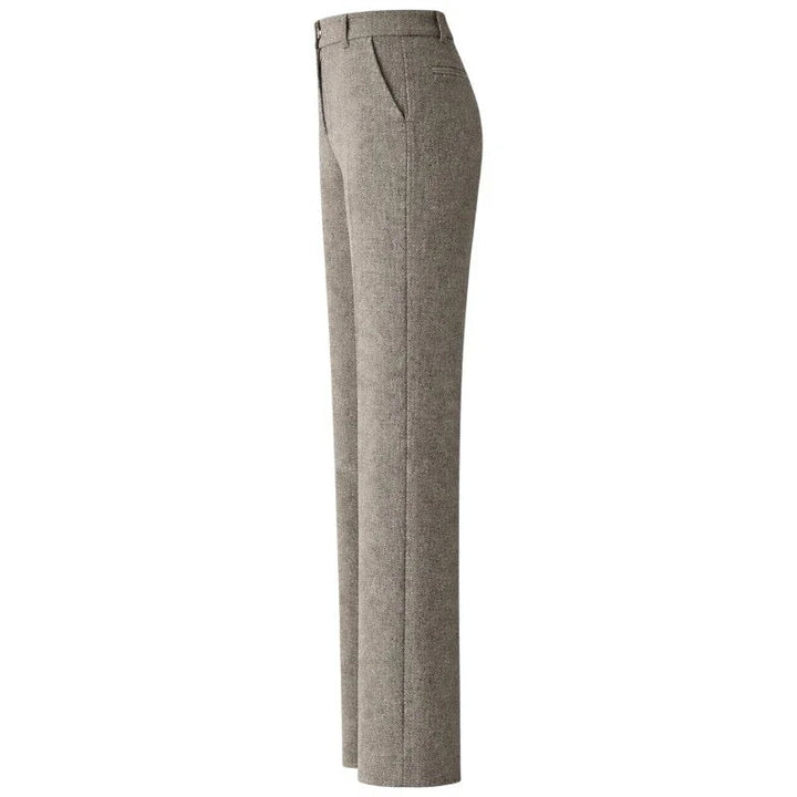 Pantaloni Uomo in Lana Taglio Dritto Vestibilità Regolare