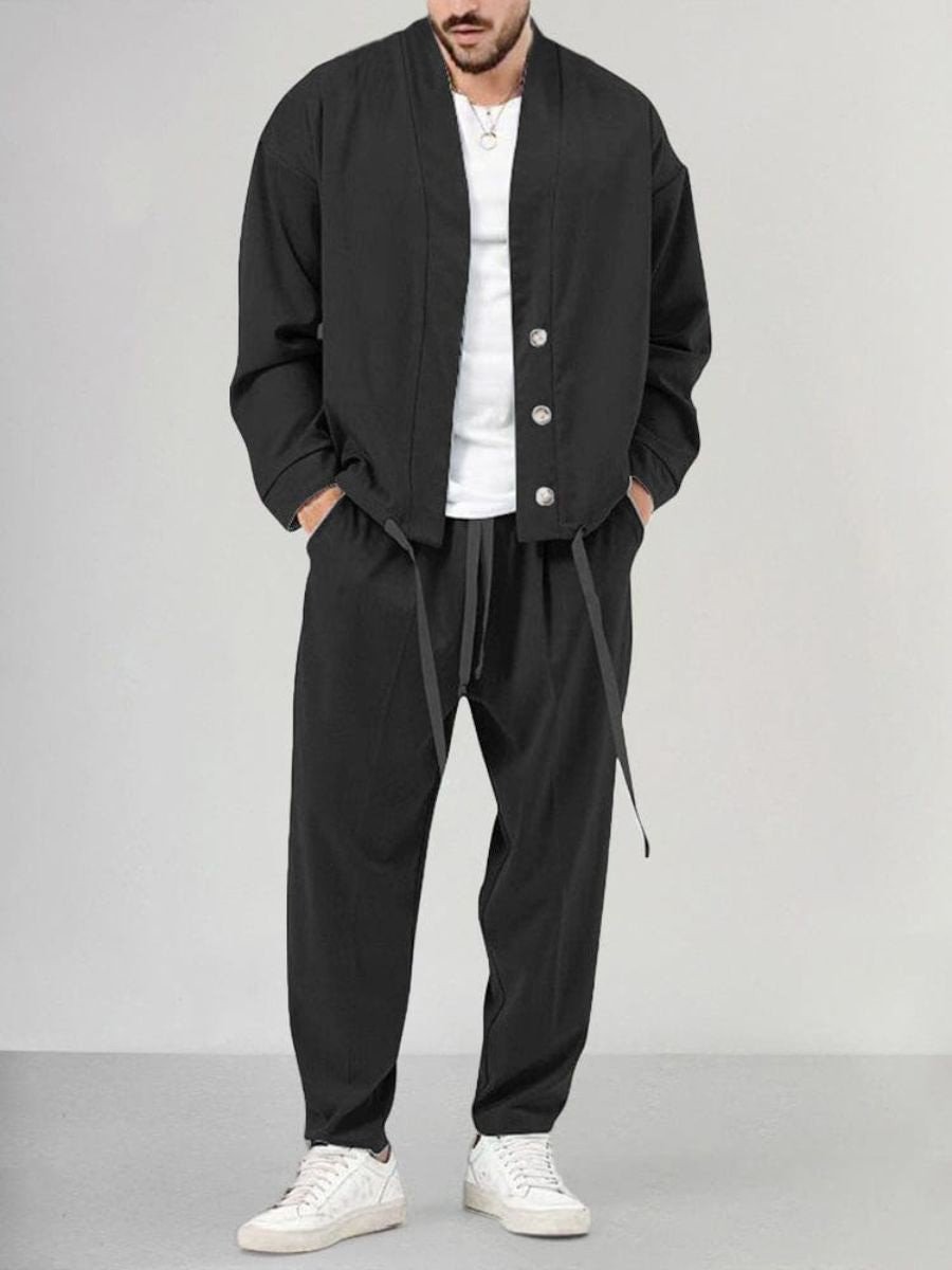 Completo Uomo Giacca Button-Down e Jogger Vestibilità Regular