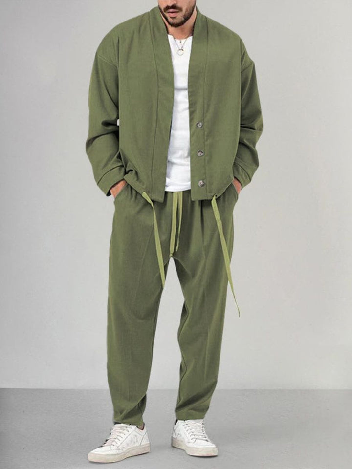 Completo Uomo Giacca Button-Down e Jogger Vestibilità Regular