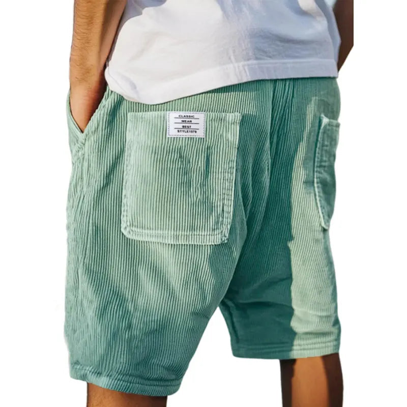 Shorts Uomo in Velluto Morbido Vestibilità Casual