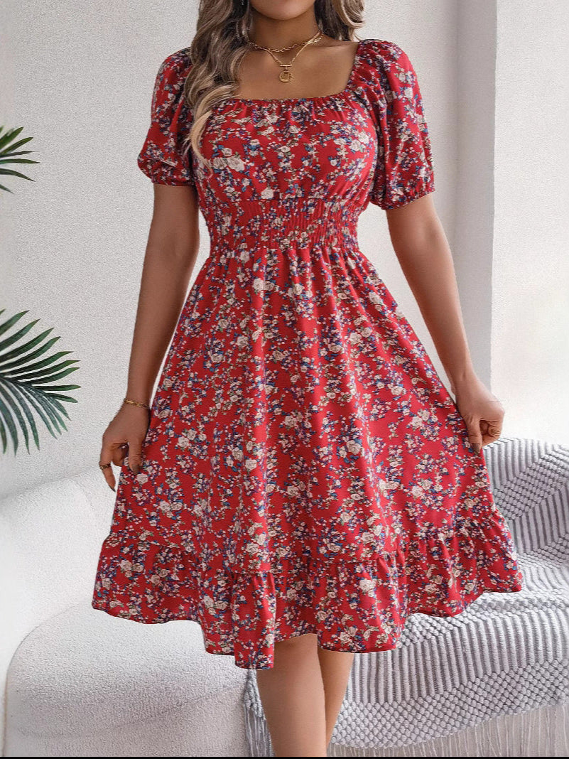 Abito Midi Donna Estivo Floreale Casual Elegante
