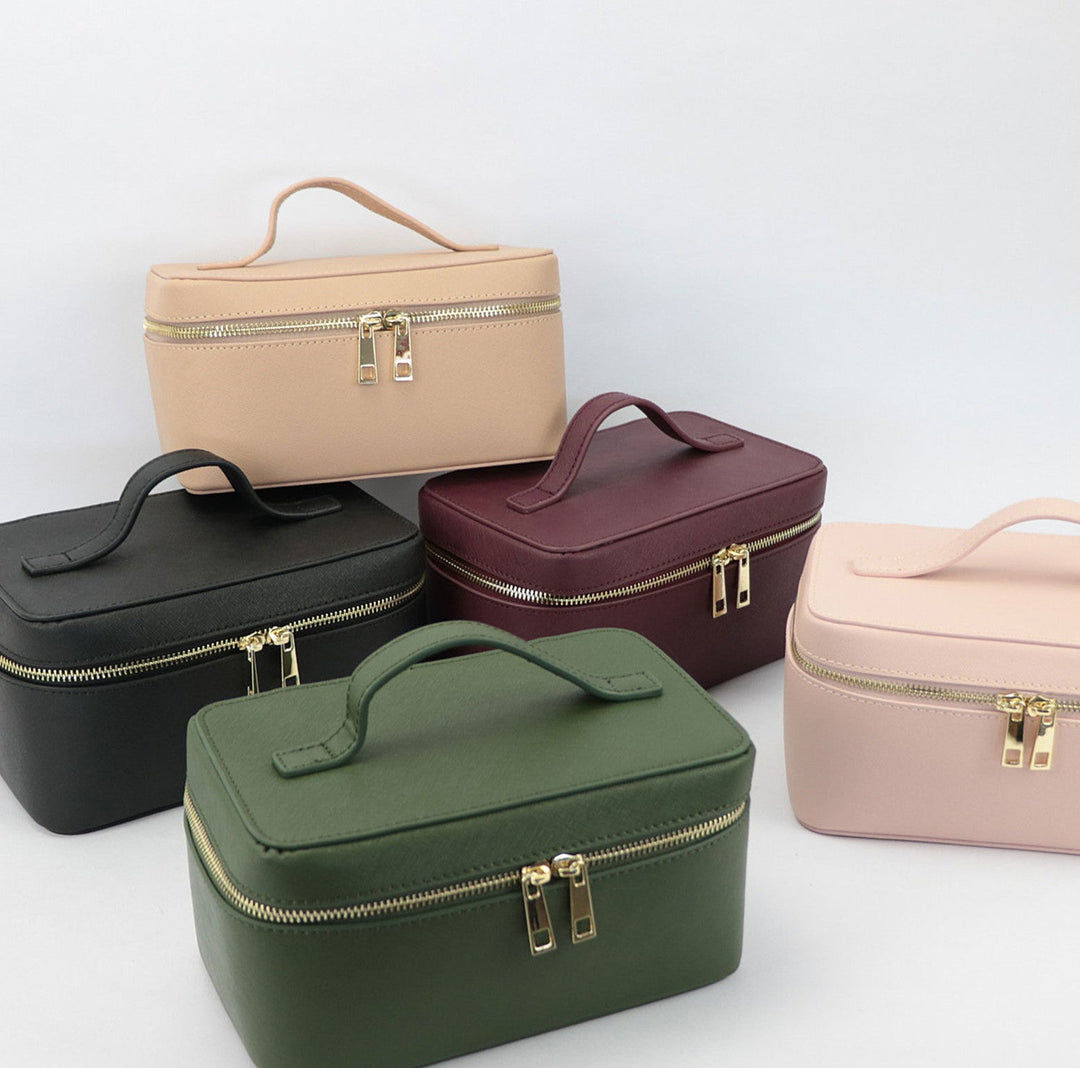 Borsa da toilette Uomo in Vera Pelle Crosta Portatile - Vesarelli