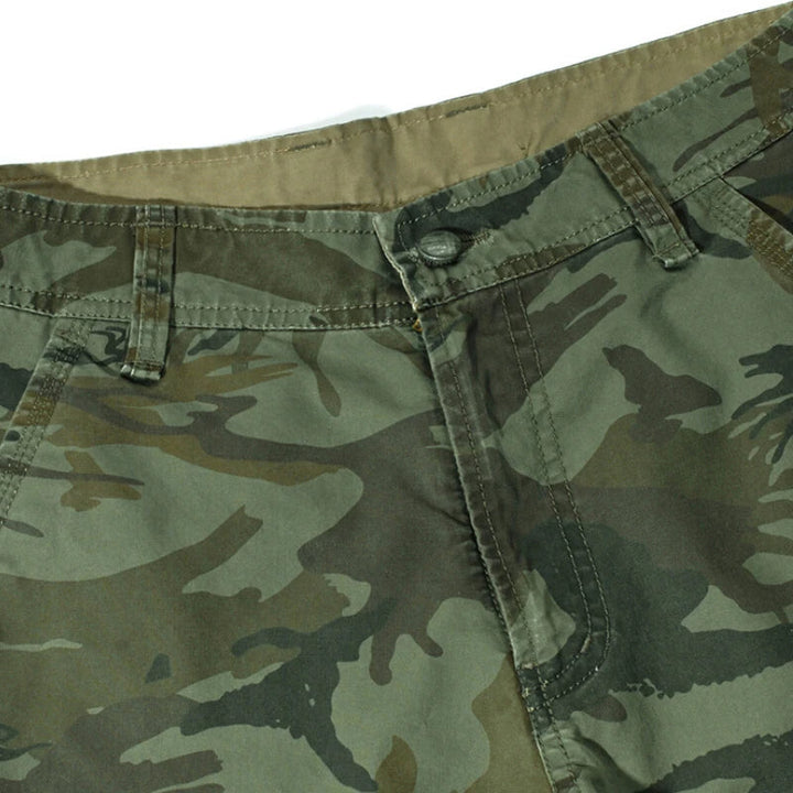Pantaloni Cargo Uomo Corti Tessuto Resistente Casual