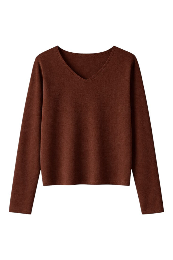 Maglia Uomo Misto Lana Scollo a V Vestibilità Regolare