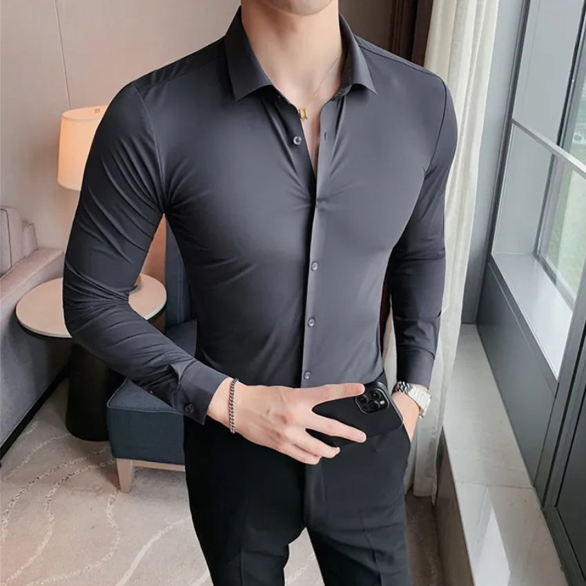 Camicia Uomo Slim Fit Elegante Classica