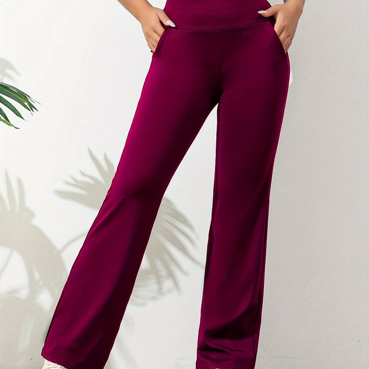 Pantaloni Yoga Donna Elasticizzati Comfort Slim