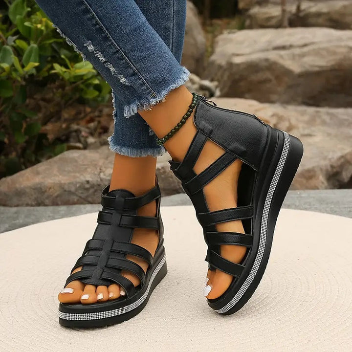 Sandali Ortopedici Donna Strass Moderni Comodi