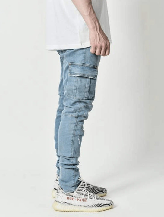 Jeans Uomo con Tasche Laterali Regular Fit