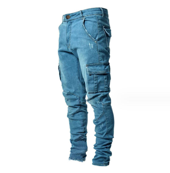 Jeans Uomo con Tasche Laterali Regular Fit