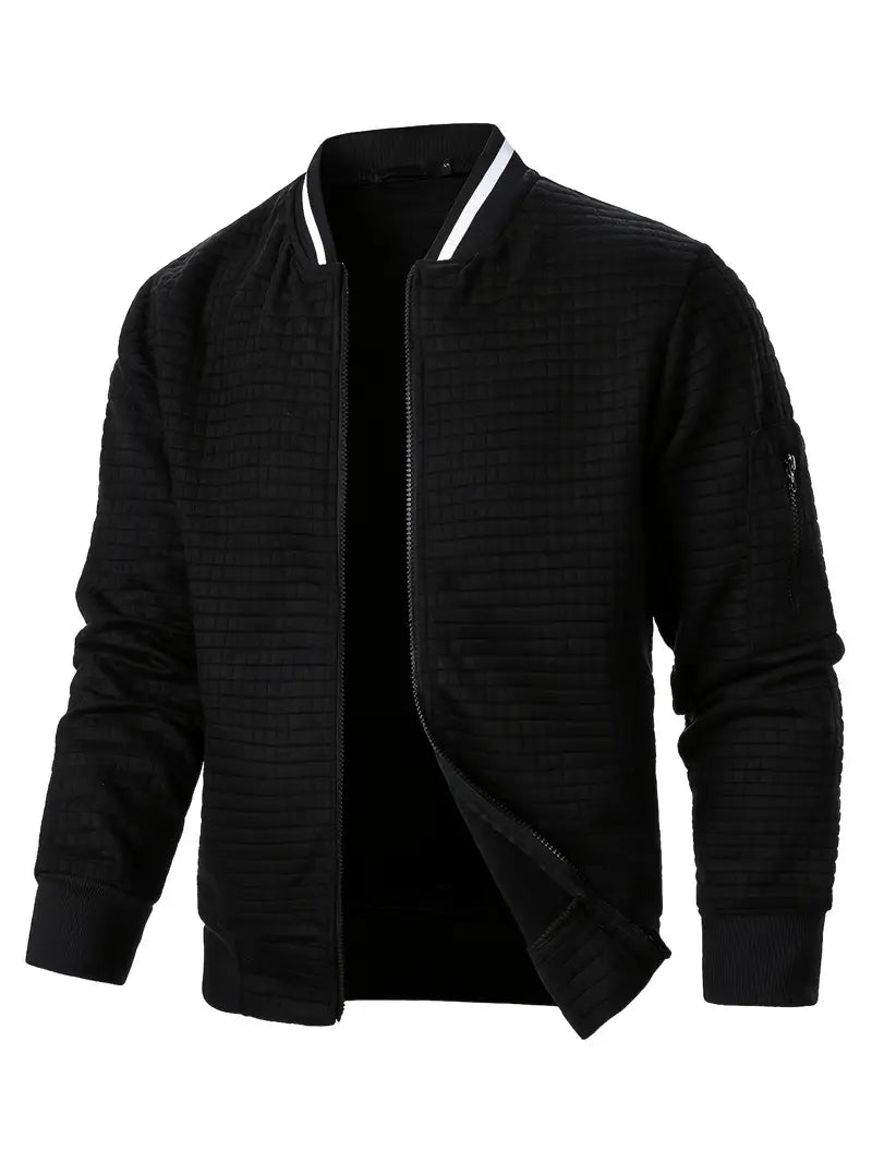 Giacca Uomo Leggera con Cerniera Manica Lunga Casual