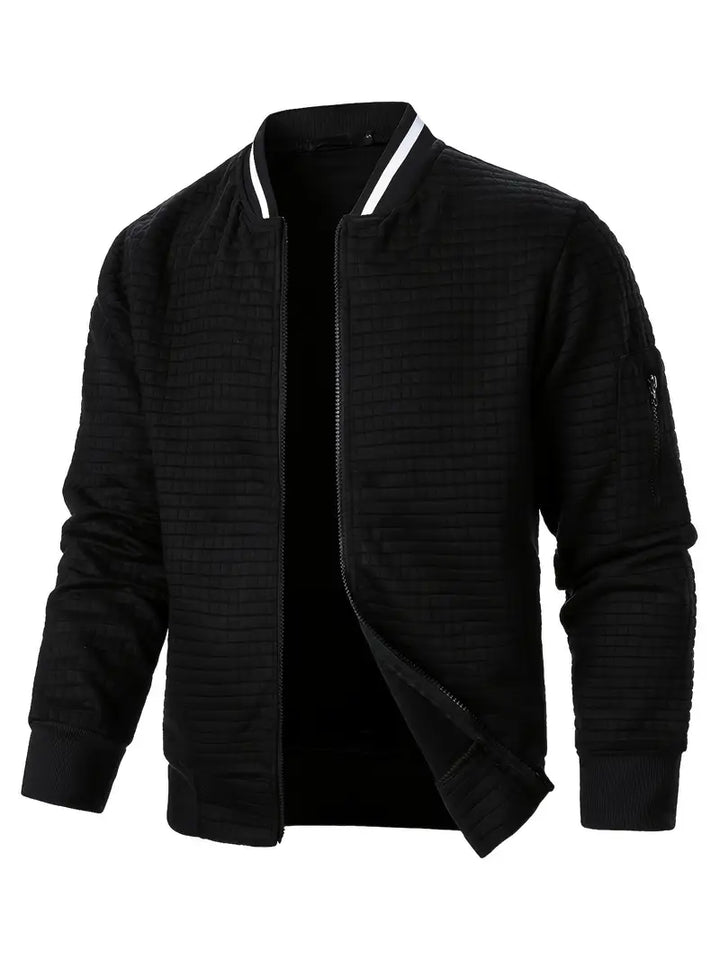 Giacca Uomo Leggera con Cerniera Manica Lunga Casual