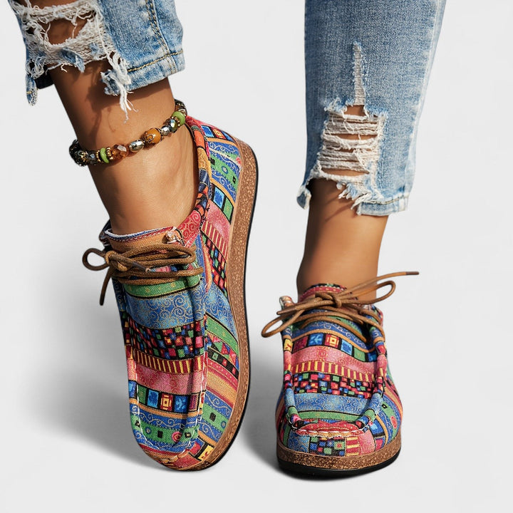 Sneakers Donna Leggere Tessuto Traspirante con Lacci