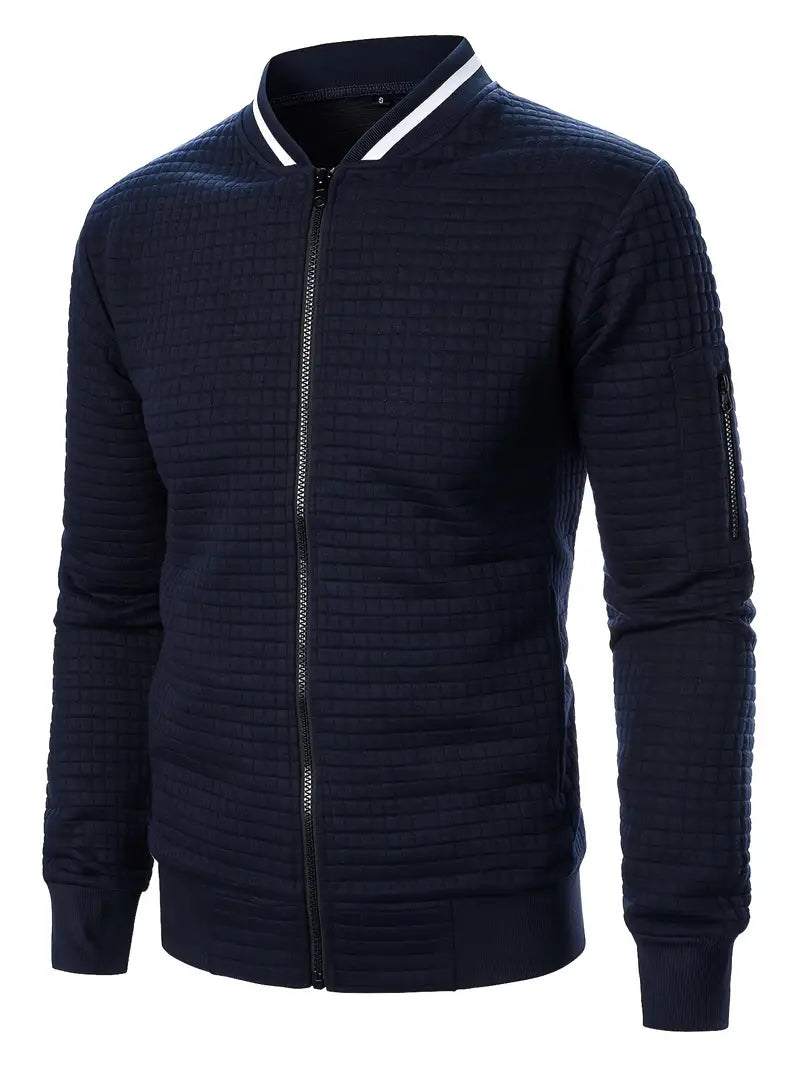 Giacca Uomo Leggera con Cerniera Manica Lunga Casual
