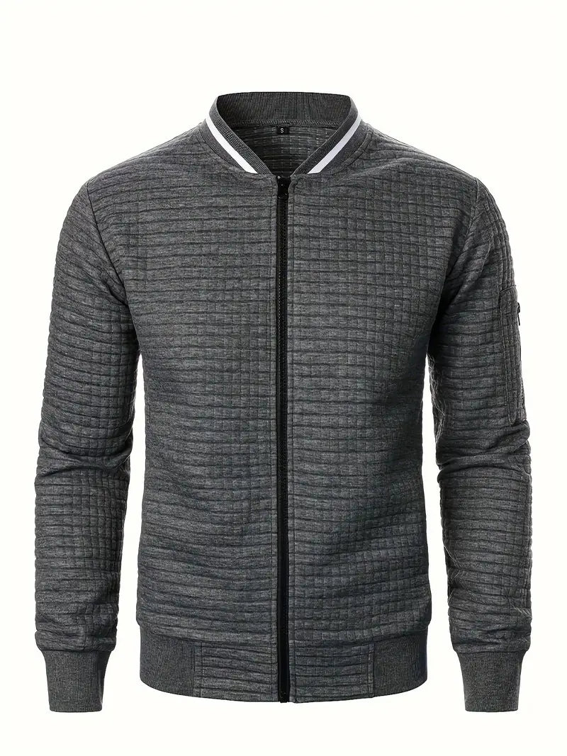 Giacca Uomo Leggera con Cerniera Manica Lunga Casual