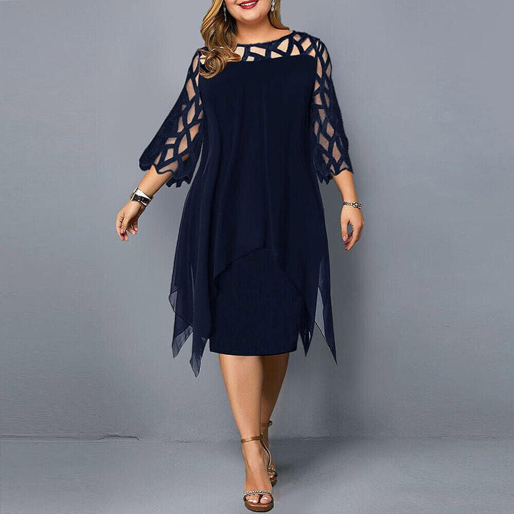 Abito Midi Donna Taglie Forti Vestibilità Comoda - Vesarelli
