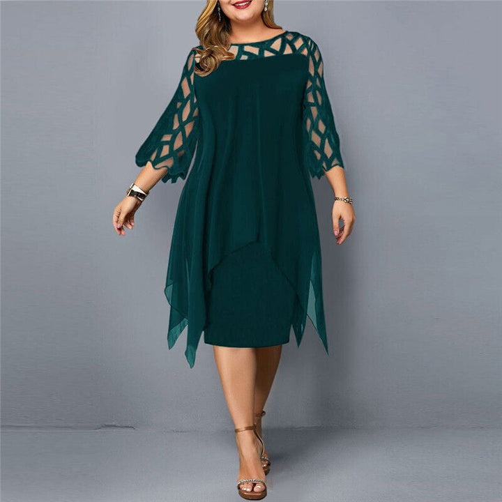 Abito Midi Donna Taglie Forti Vestibilità Comoda