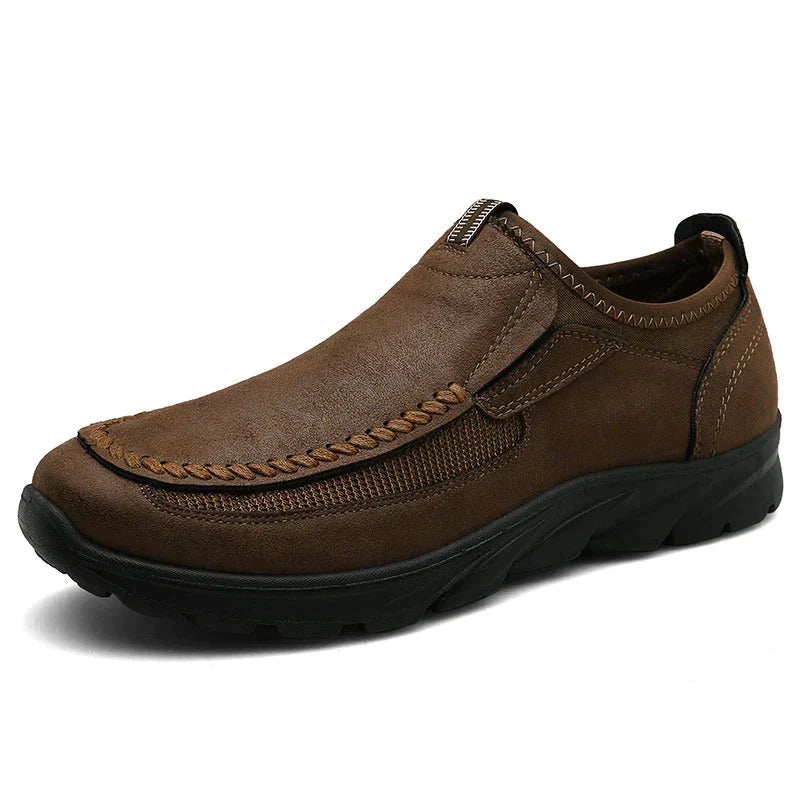 Scarpe Ortopediche Uomo Pelle Slip-On Flessibili Leggere