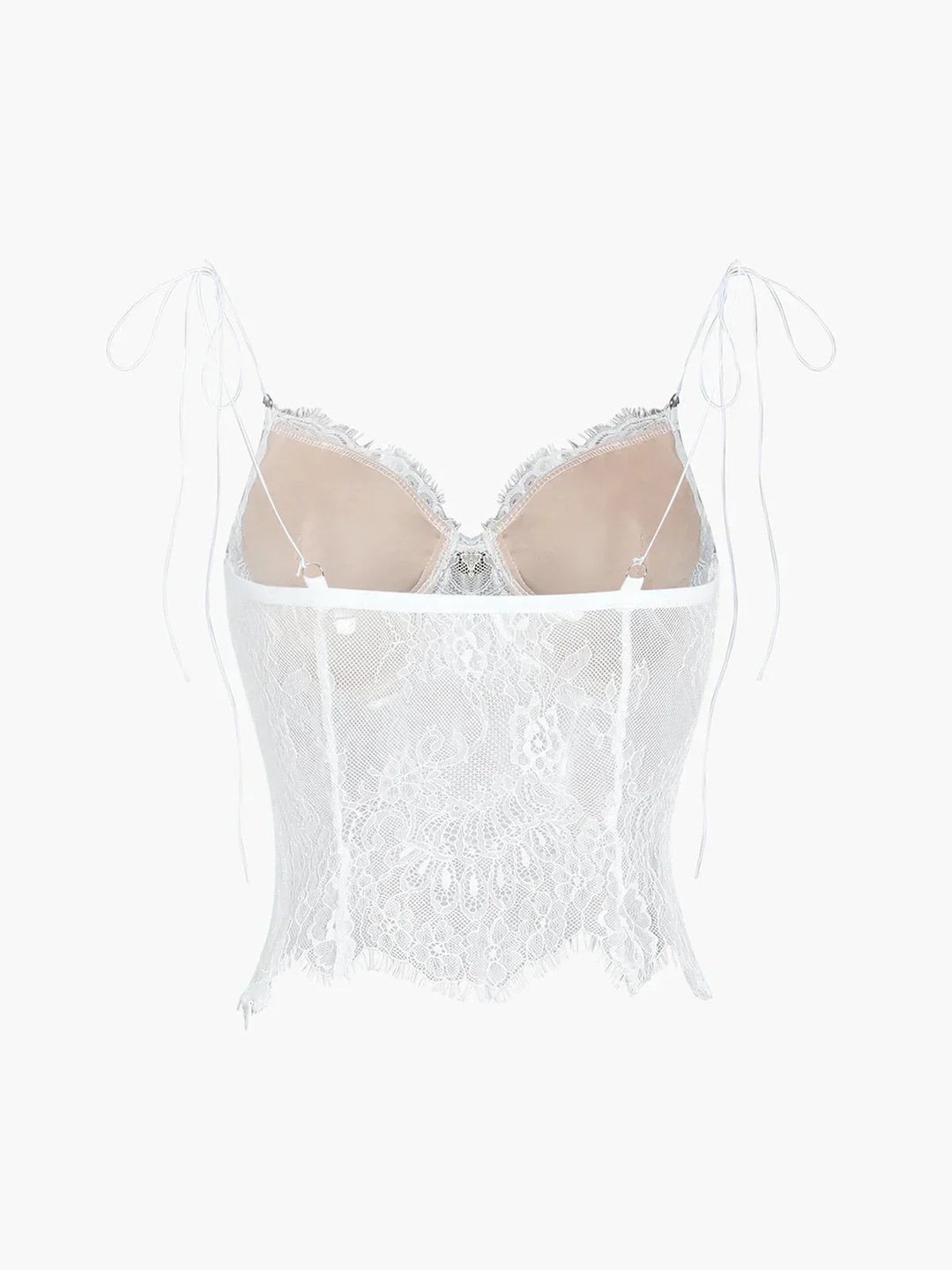 Débardeur femme en coton avec dentelle ajustable et fines bretelles, idéal pour un look élégant et décontracté.