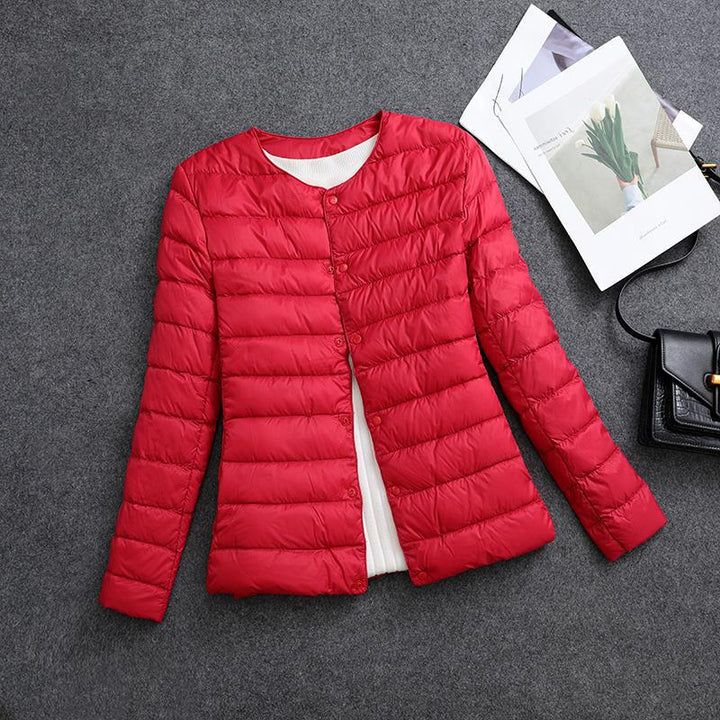 Giacca Donna Isolante Leggera Interno Corto Scollo Rotondo
