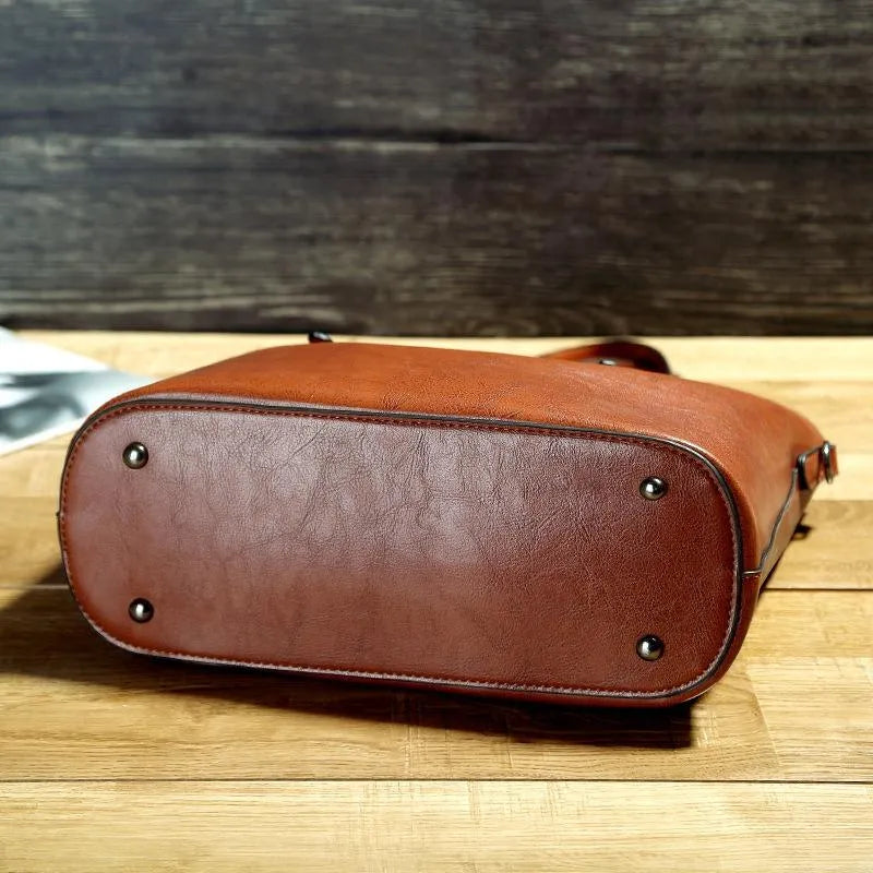Borsa a Mano Donna Similpelle Grande Manici Robusti