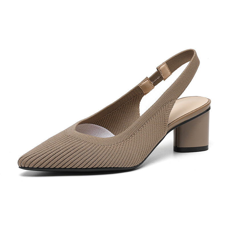 Scarpe Donna Punta Tacco Quadrato Stabile Elegante