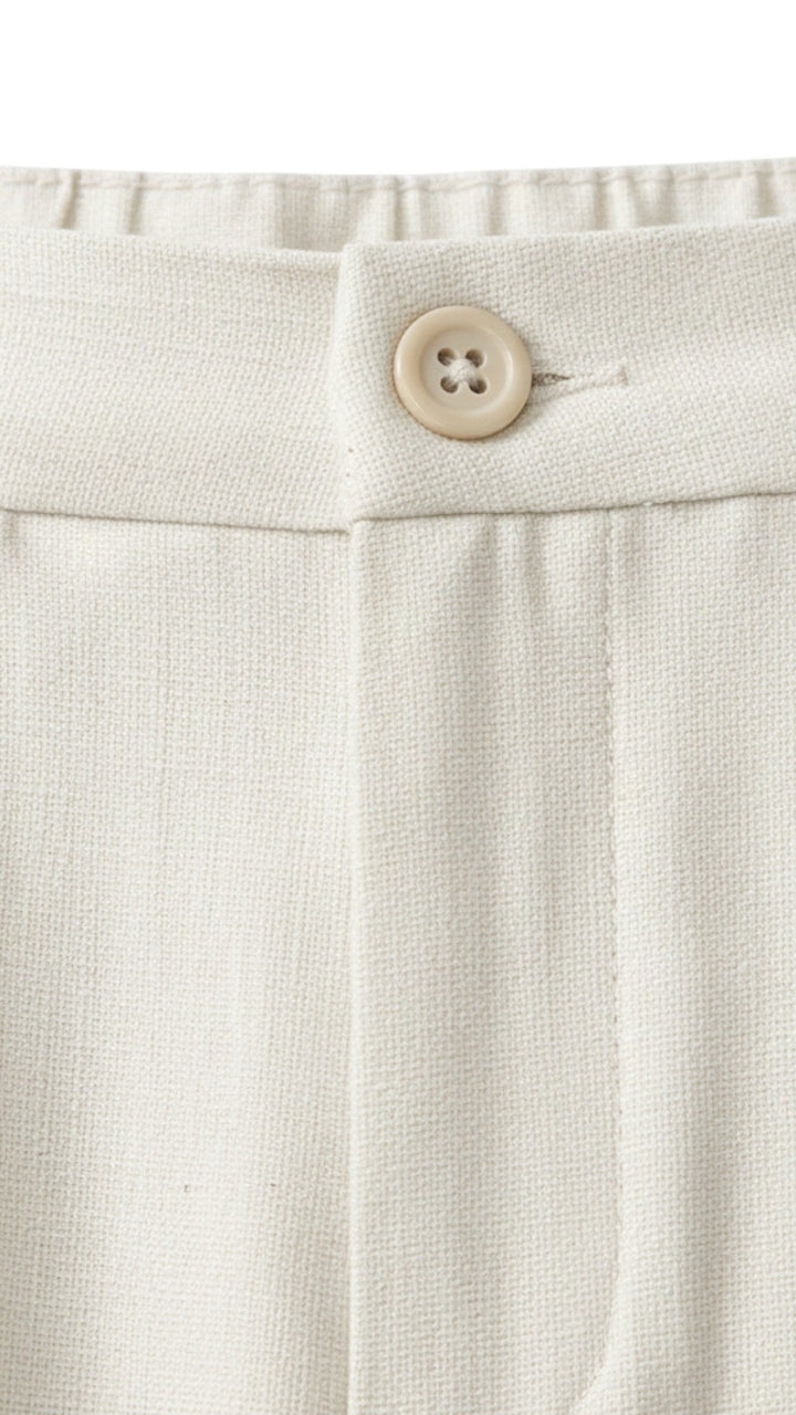 Pantaloni Donna in Seta Vita Alta Taglio Dritto Lunghezza Intera