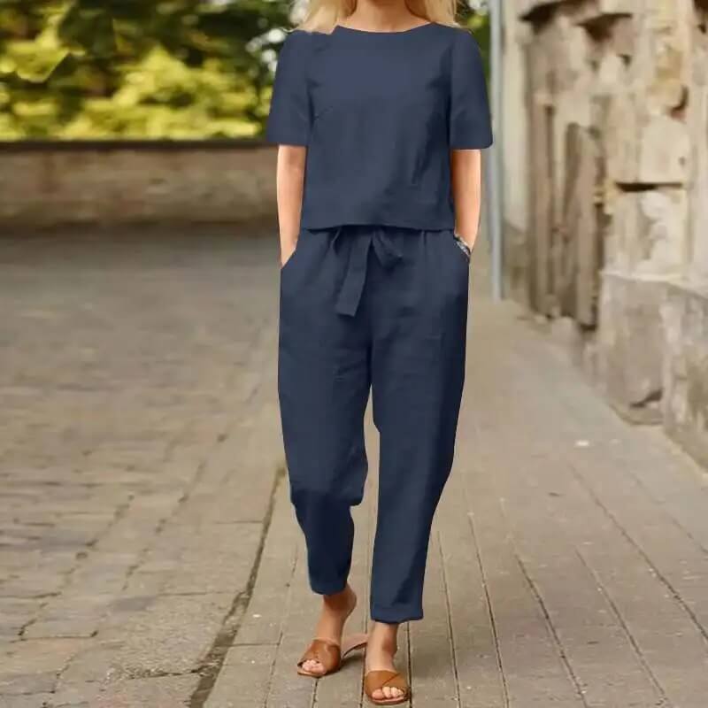 Set Donna in Lino Morbido Vestibilità Raffinata