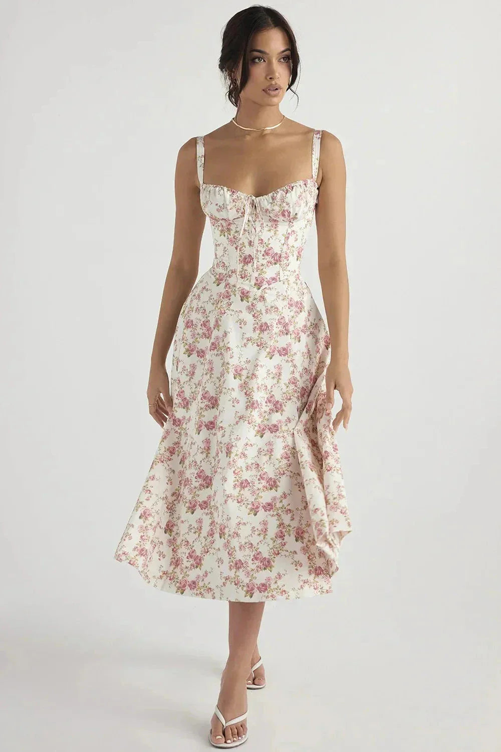 Abito Midi Donna Estivo Svasato Leggero